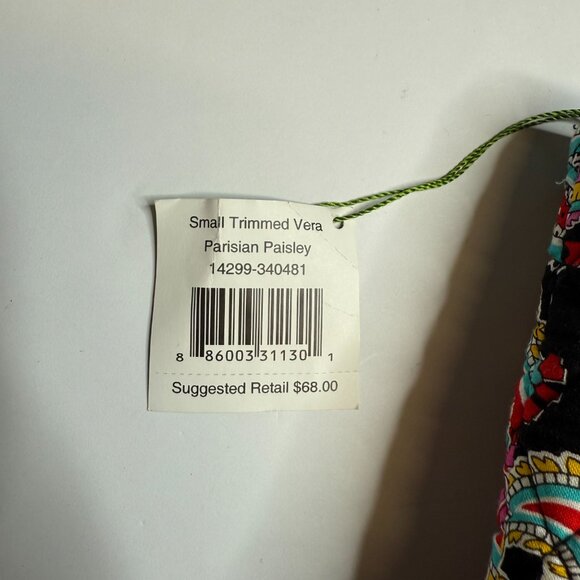 Vera Bradley Small Trimmed Vera – Parisian Paisley NWT - Picture 5 of 5